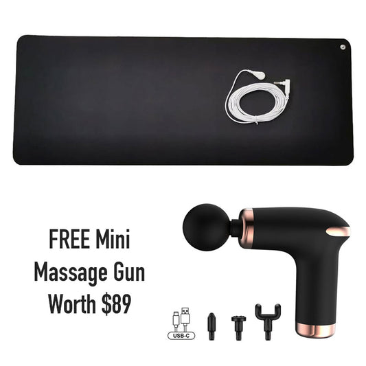 NatureFlow Grounding Mat With Free Mini Massage Gun